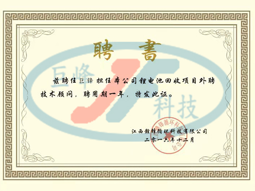 鋰(li)電池回收項目顧問(wen)